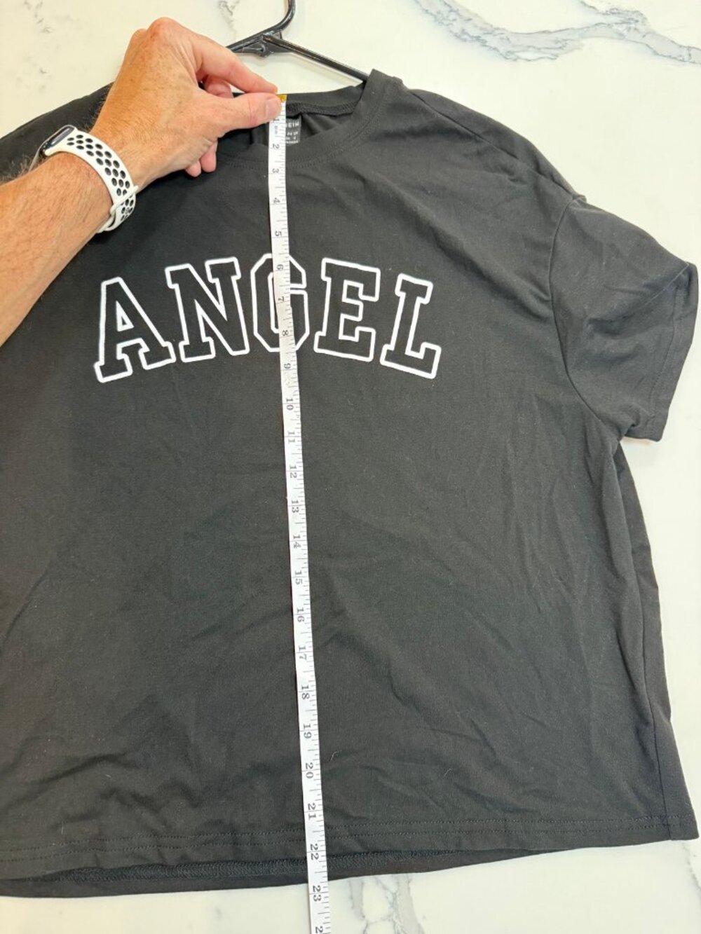SHEIN Black Angel Graphic T-Shirt Womens S